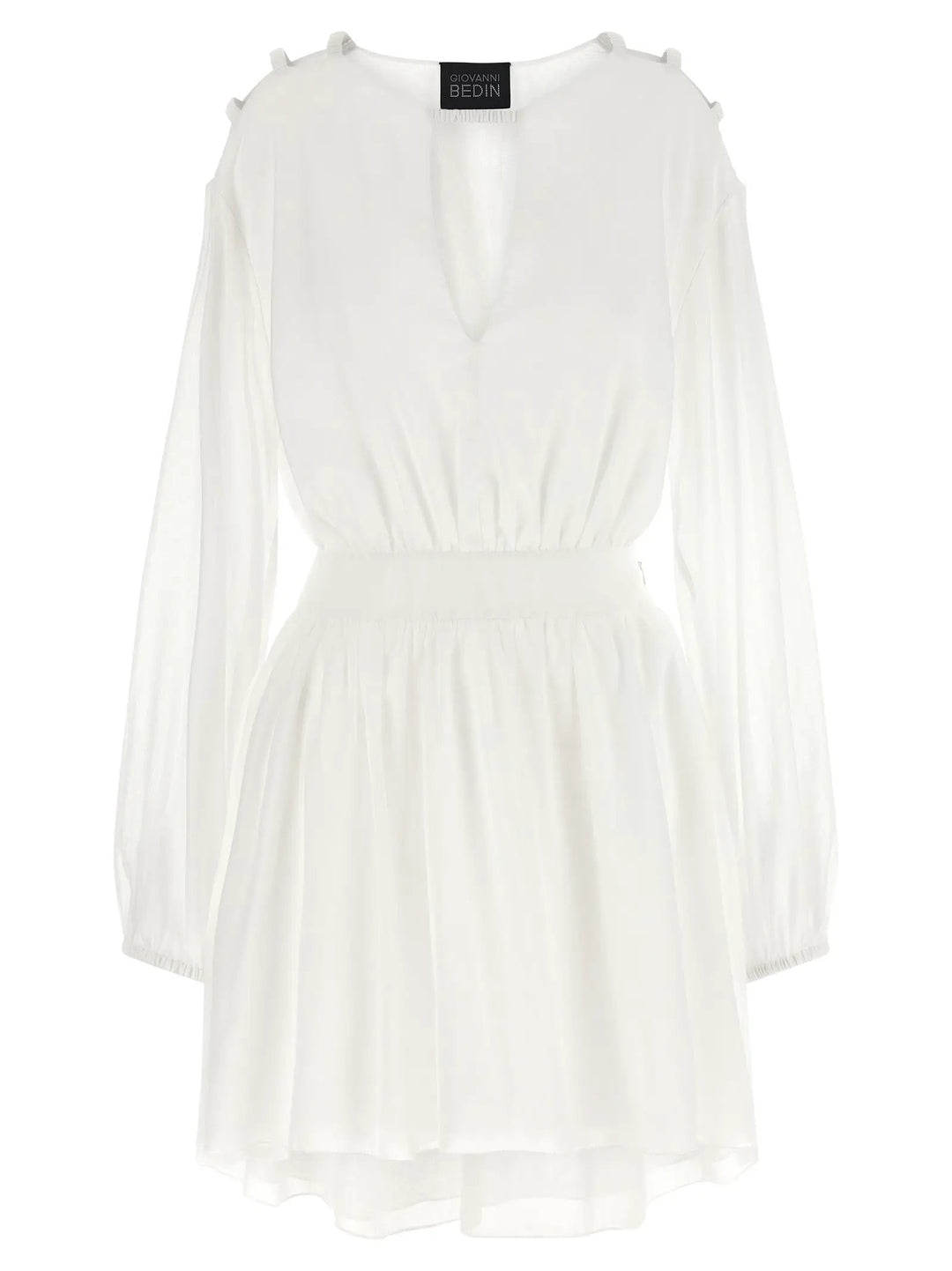 Giovanni Bedin White Cotton Short Dress
