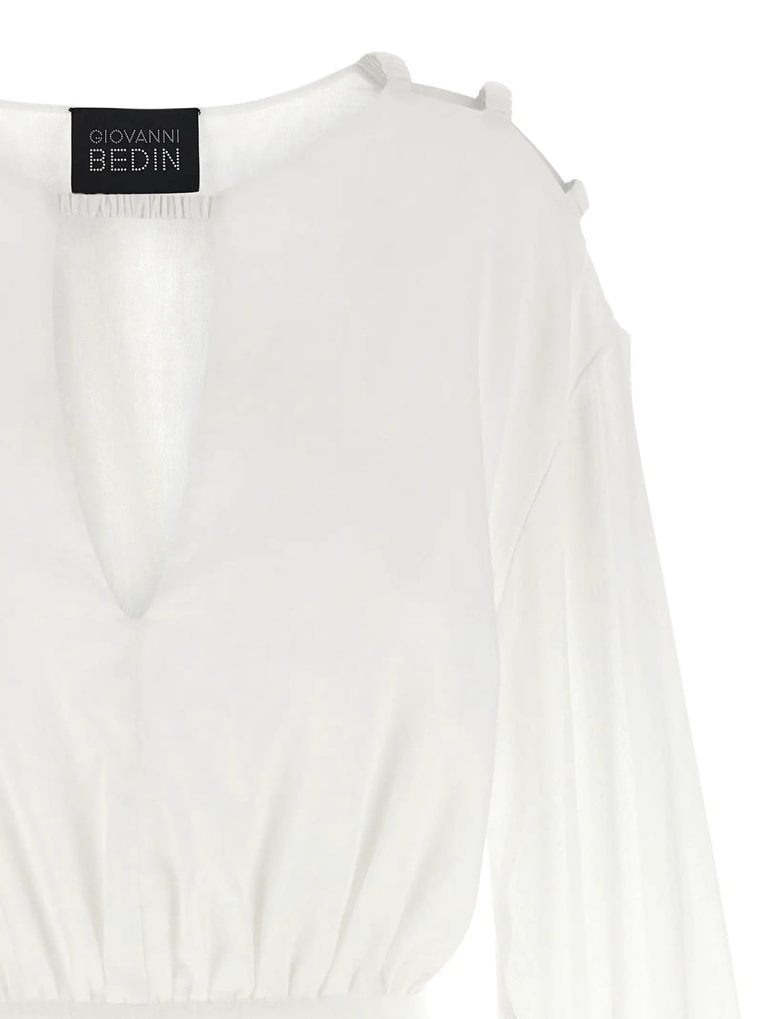 Giovanni Bedin White Cotton Short Dress