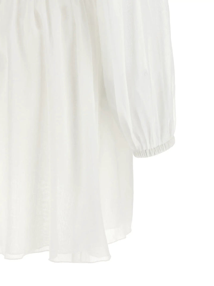 Giovanni Bedin White Cotton Short Dress