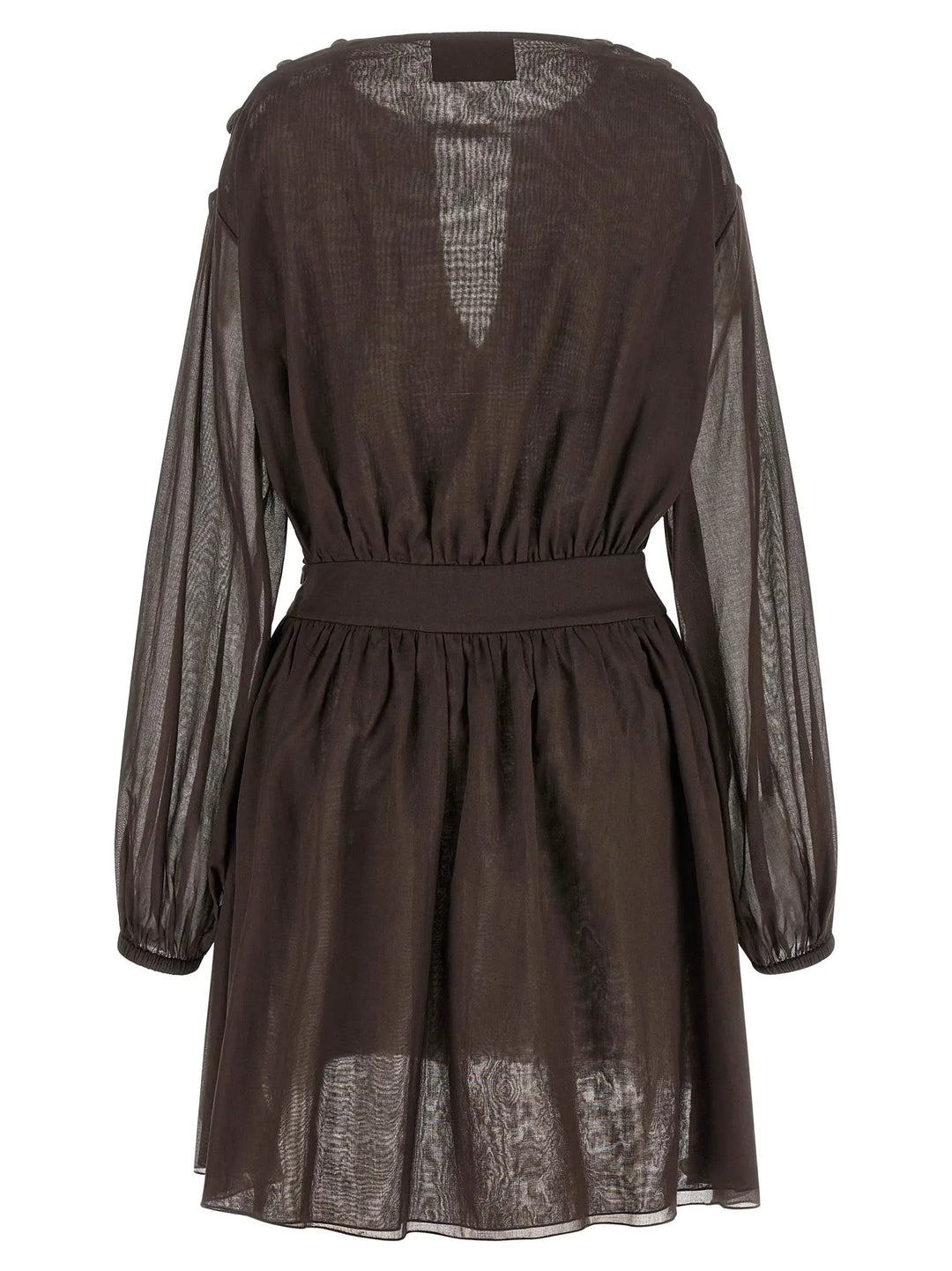 Giovanni Bedin Brown Cotton Short Dress