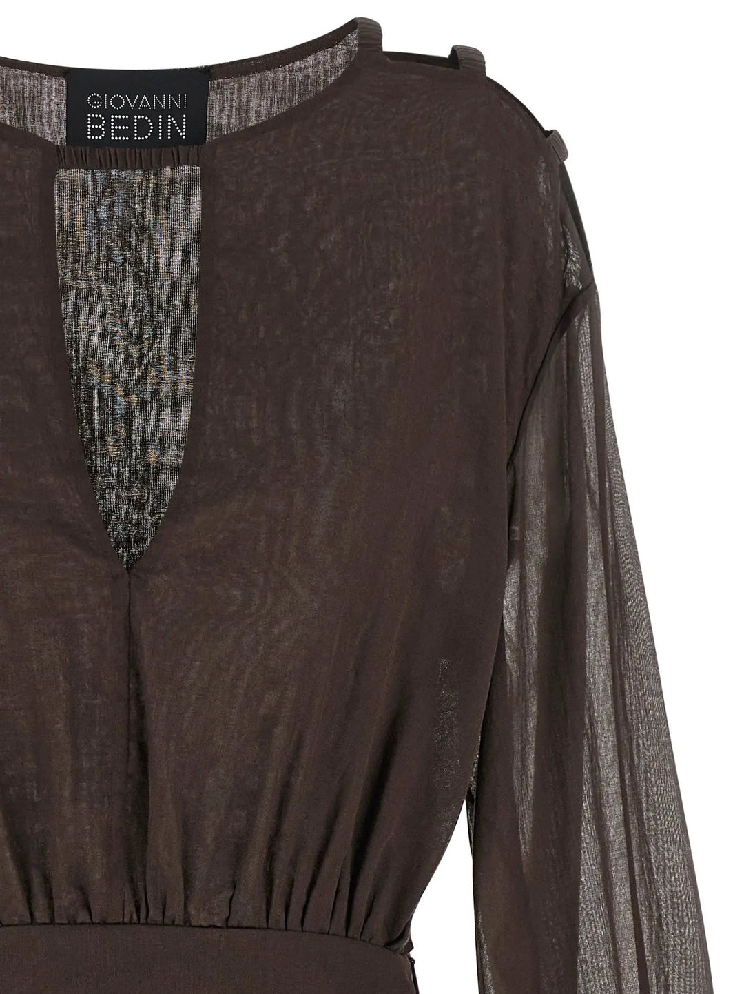 Giovanni Bedin Brown Cotton Short Dress