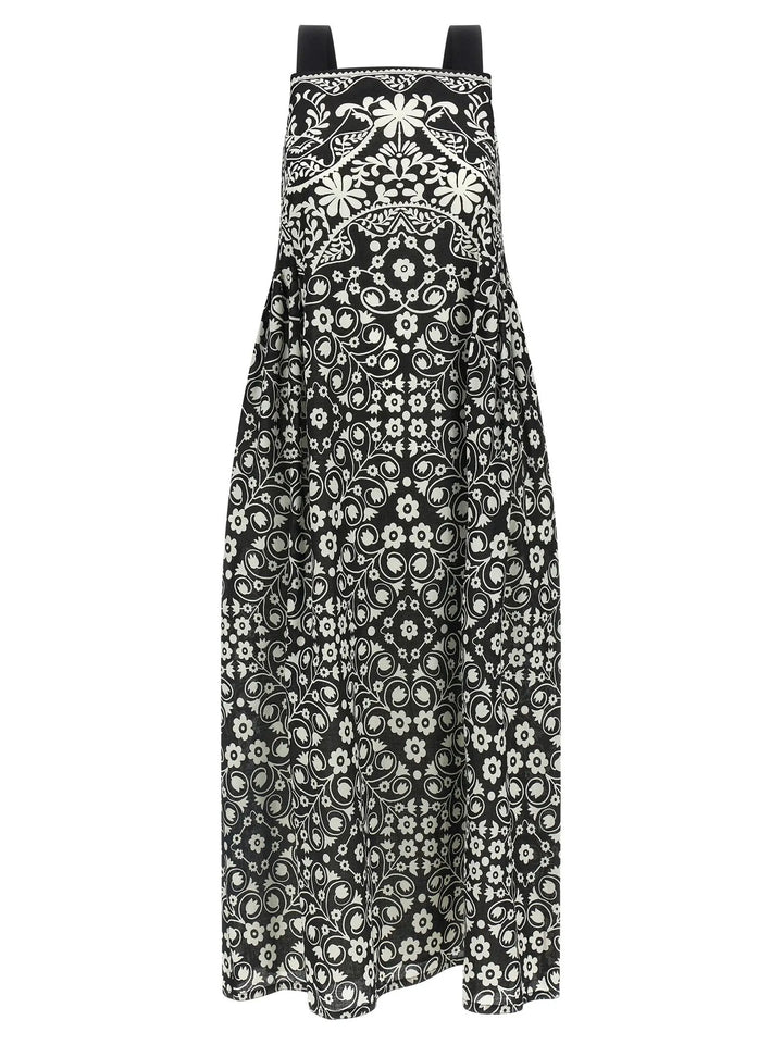 Max Mara Bicolor Cotton Long Dress