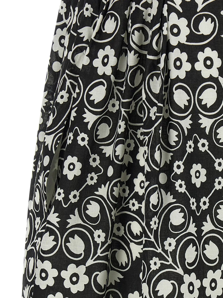 Max Mara Bicolor Cotton Long Dress