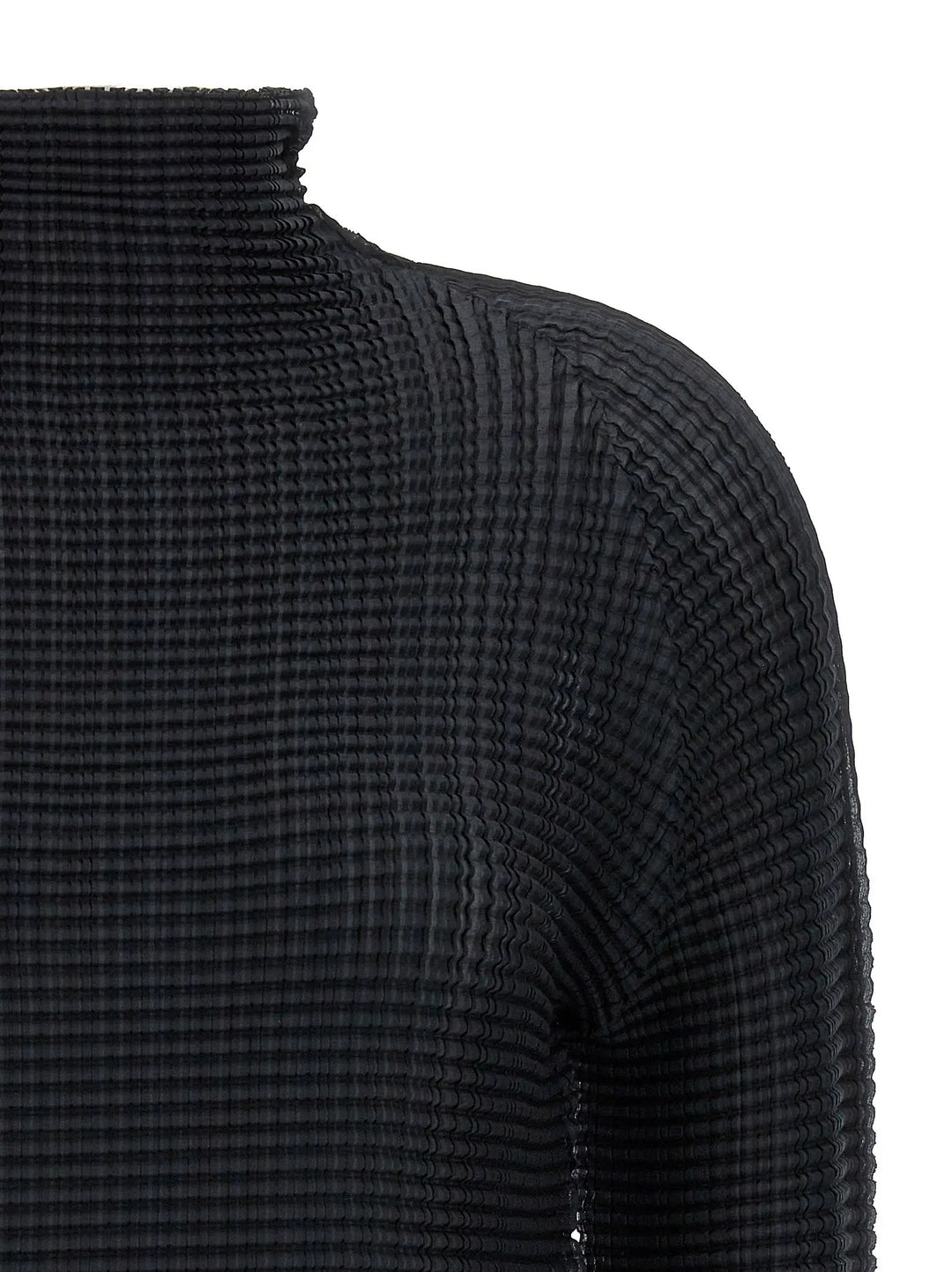 Issey Miyake Black Polyester Cardigan
