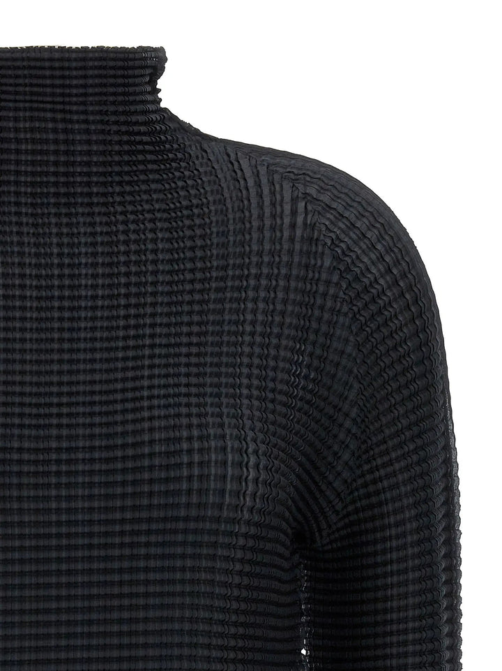 Issey Miyake Black Polyester Cardigan