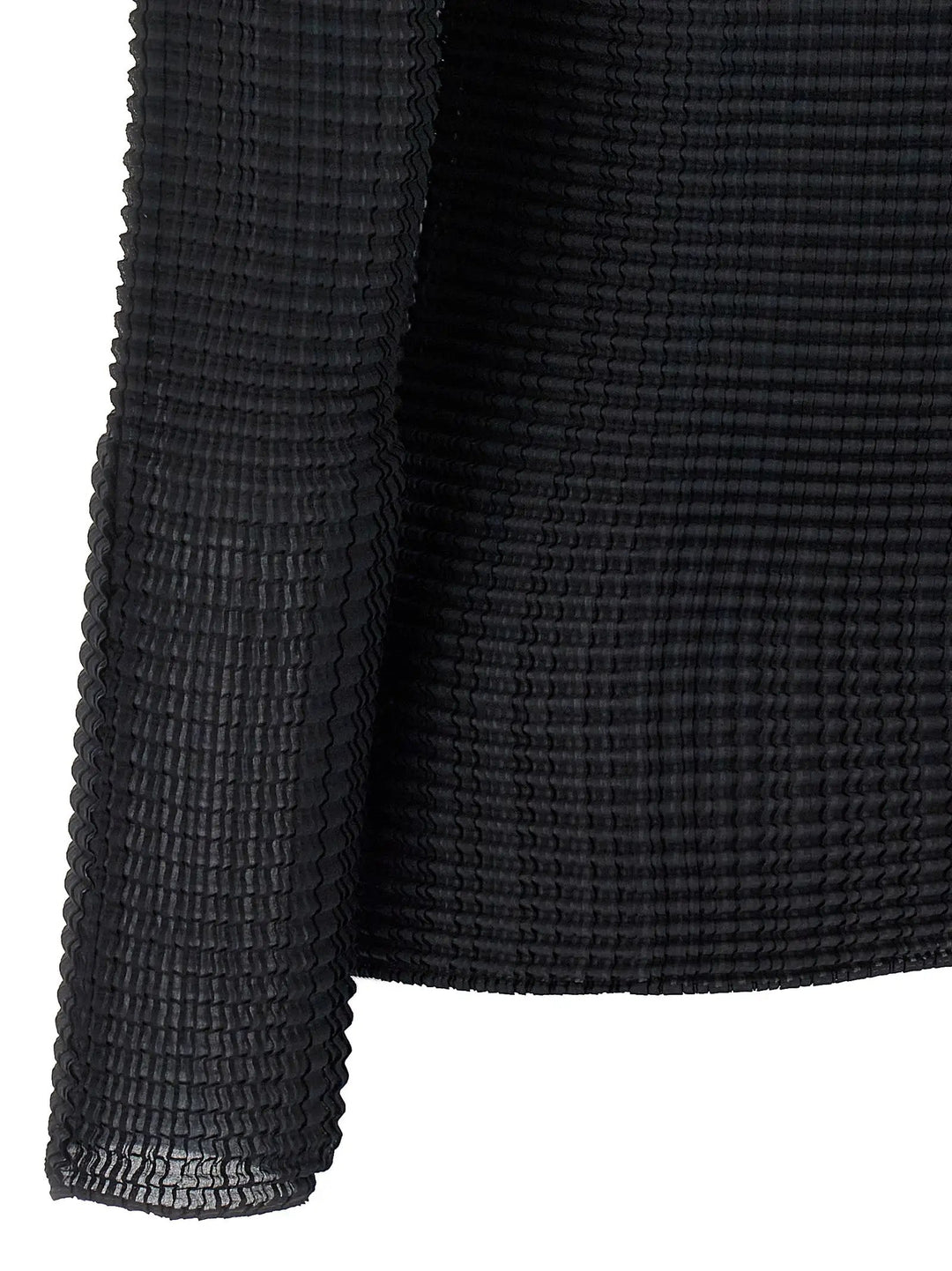 Issey Miyake Black Polyester Cardigan