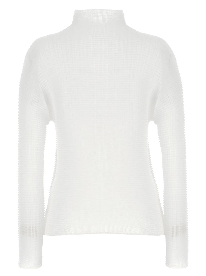 Issey Miyake White Polyester Cardigan
