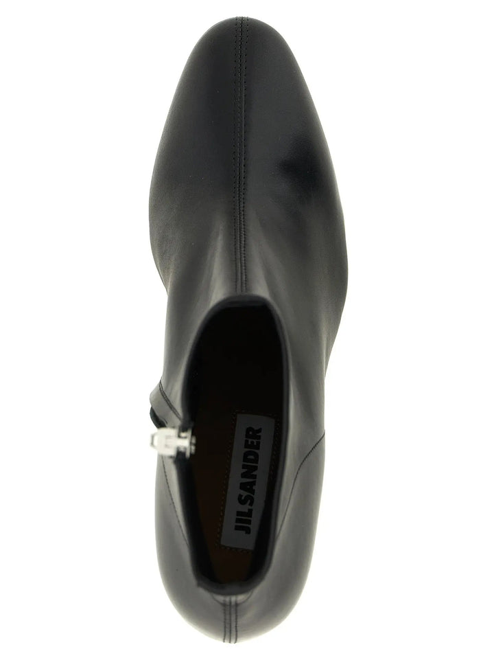 Jil Sander Black Calfskin Ankle Boots
