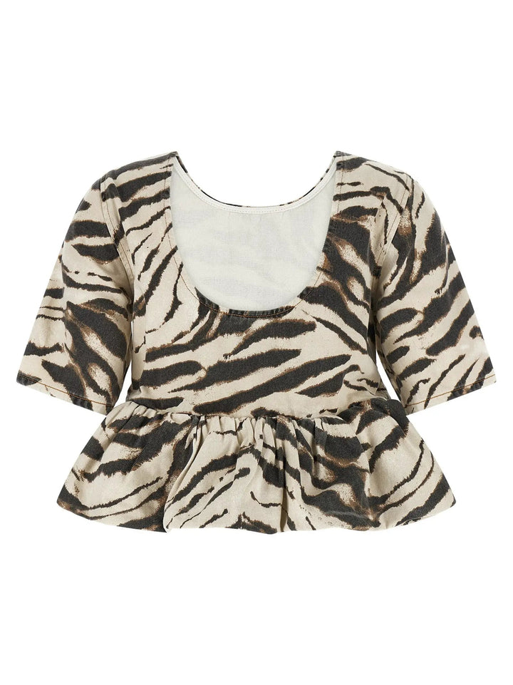 Ganni Multicolor Organic Cotton Shirt