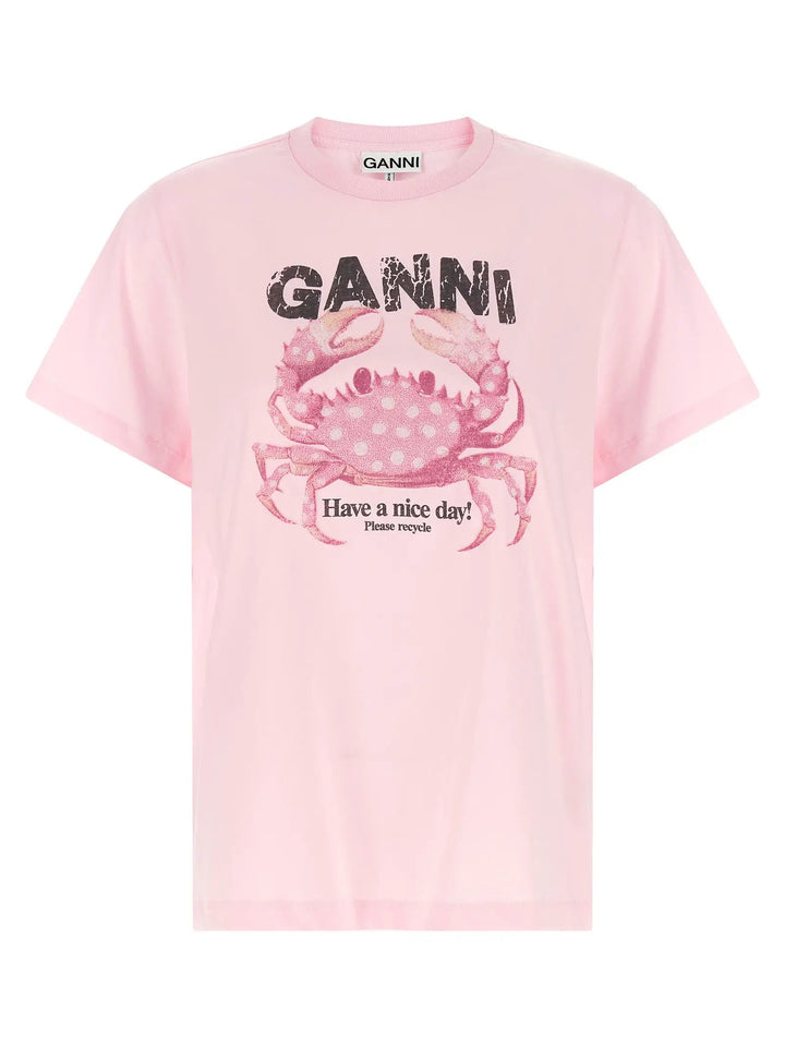 Ganni Sample Sale | Ganni Multicolor Organic Cotton T-Shirt - | Designer outlet