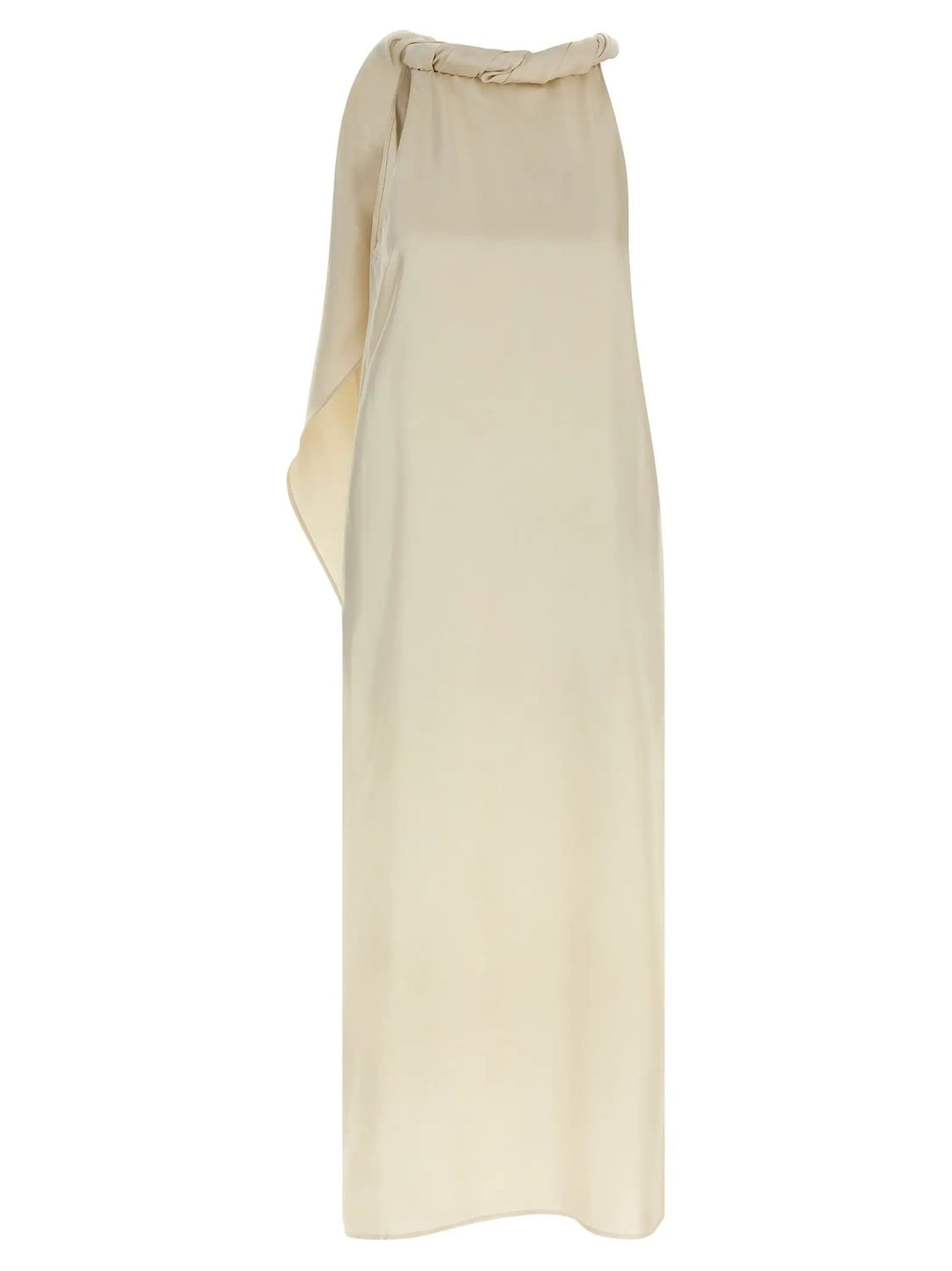 Loulou De Saison Sample Sale | Loulou De Saison Beige Silk Midi Dress - | Designer outlet