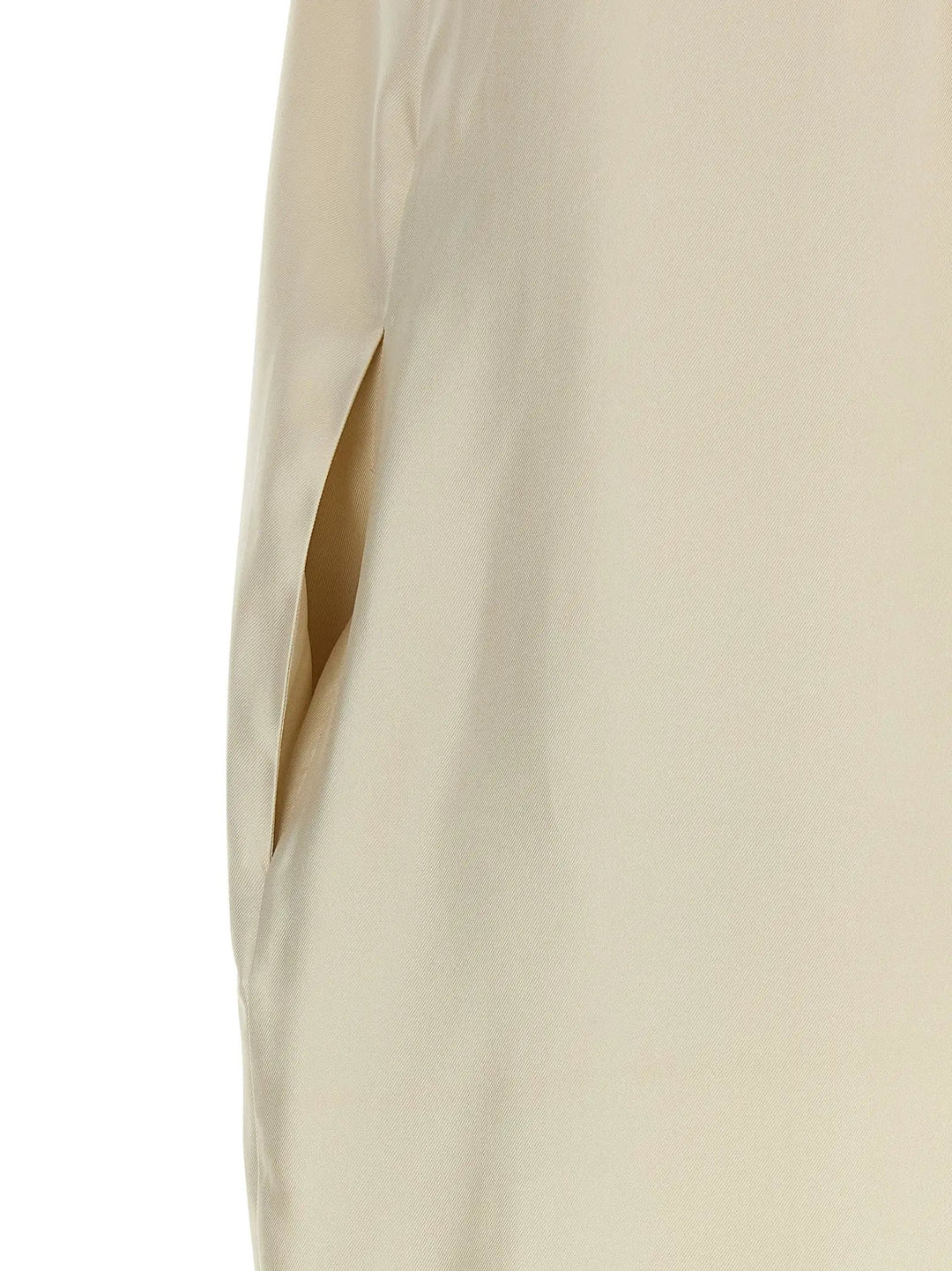 Loulou De Saison Sample Sale | Loulou De Saison Beige Silk Midi Dress - | Designer outlet