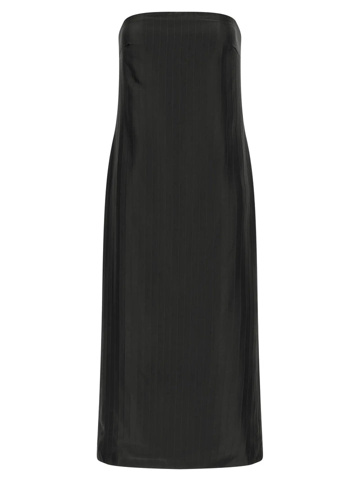 Loulou De Saison Sample Sale | Loulou De Saison Black Viscose Midi Dress - | Designer outlet