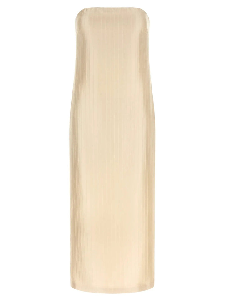 Loulou De Saison Sample Sale | Loulou De Saison Beige Viscose Midi Dress - | Designer outlet
