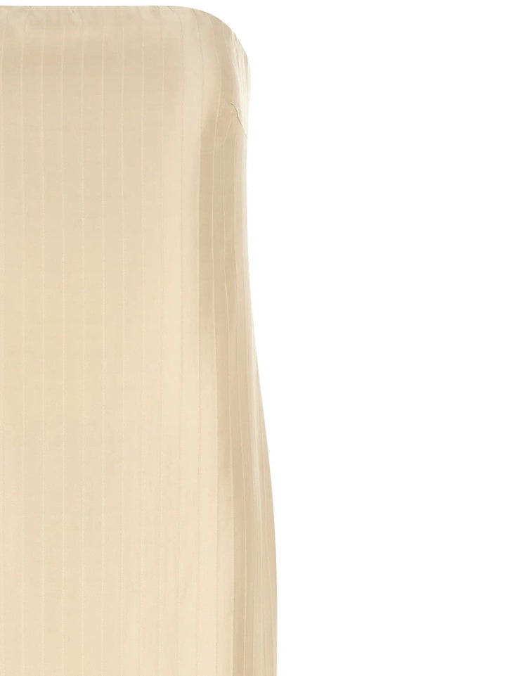 Loulou De Saison Sample Sale | Loulou De Saison Beige Viscose Midi Dress - | Designer outlet