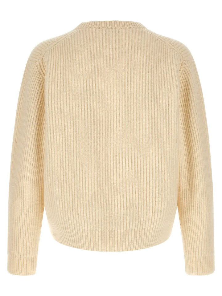 Jil Sander White Wool Cardigan