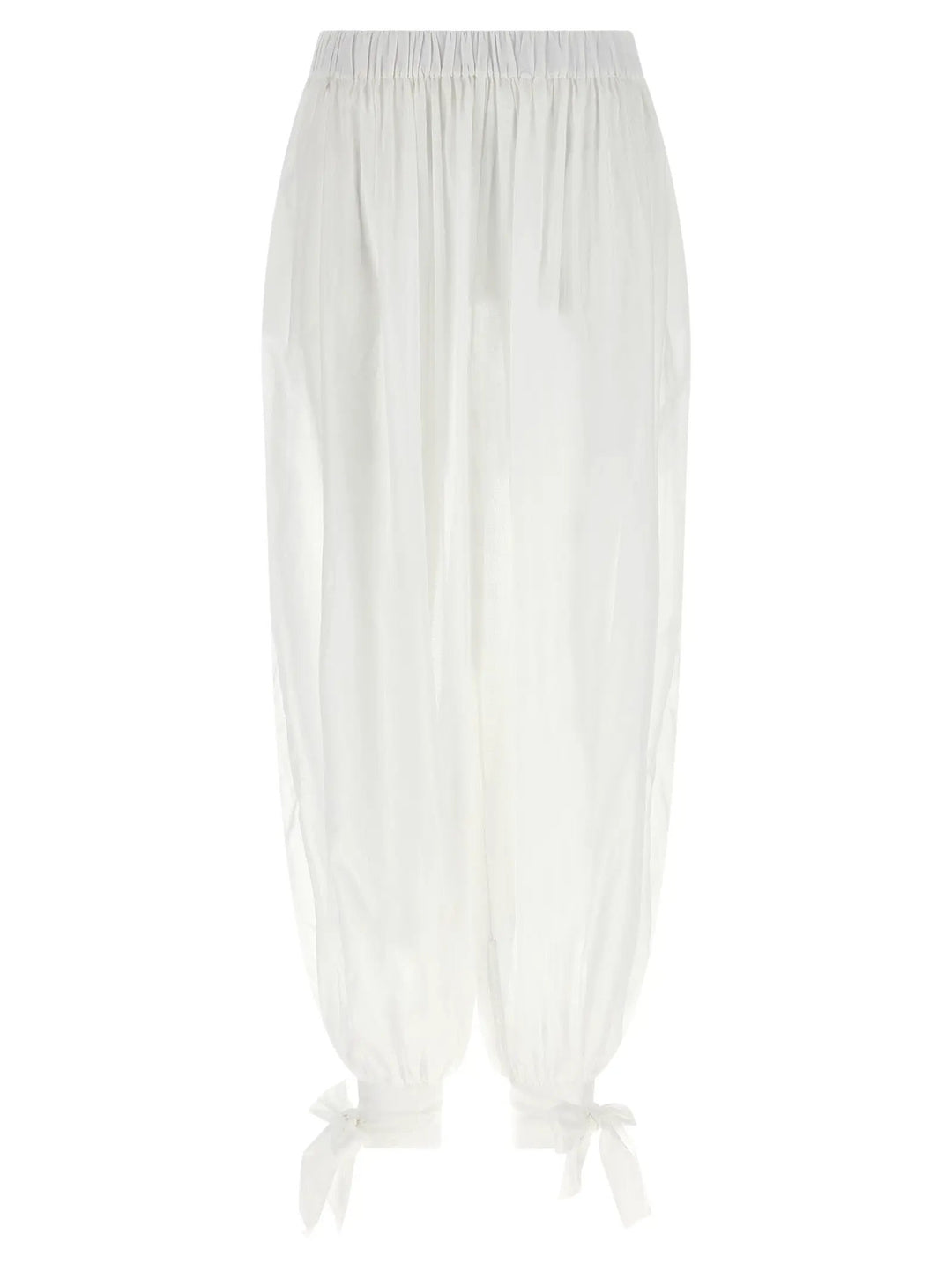 The Andamane White Cotton Casual Pants