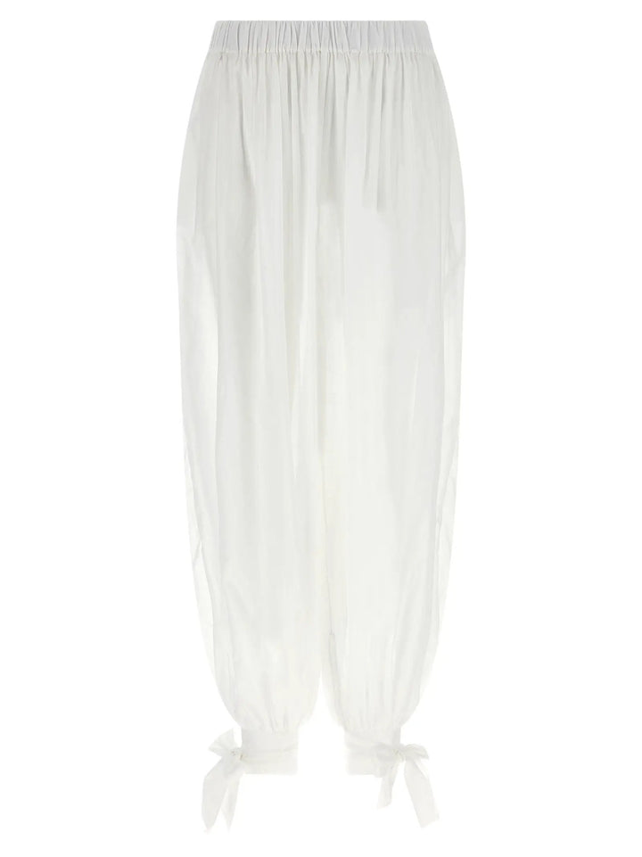 The Andamane White Cotton Casual Pants