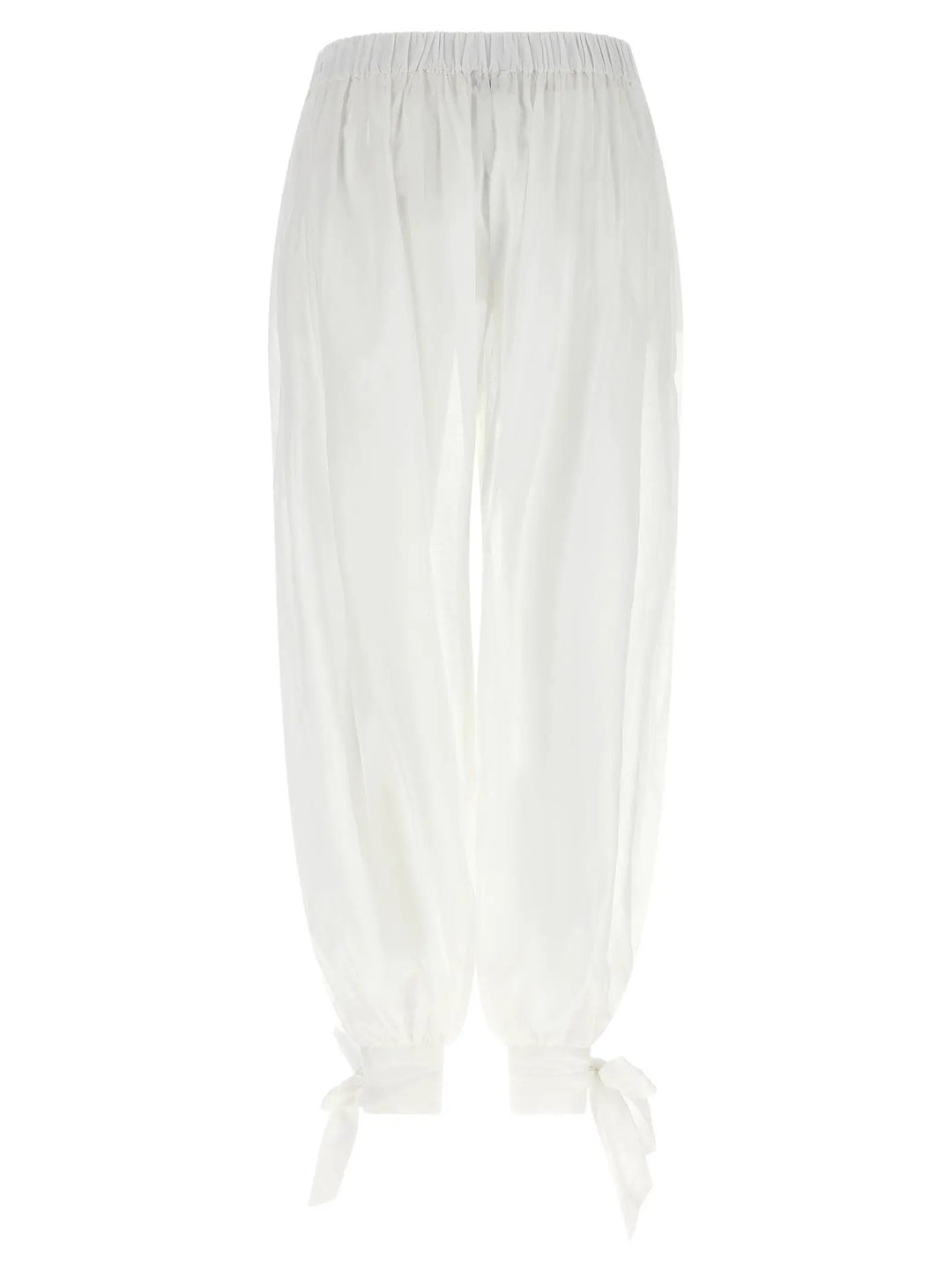 The Andamane White Cotton Casual Pants