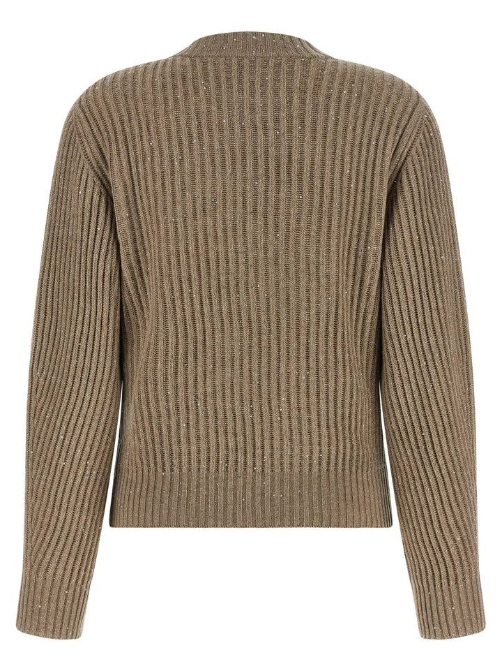 Brunello Cucinelli Beige Cashmere Cardigan
