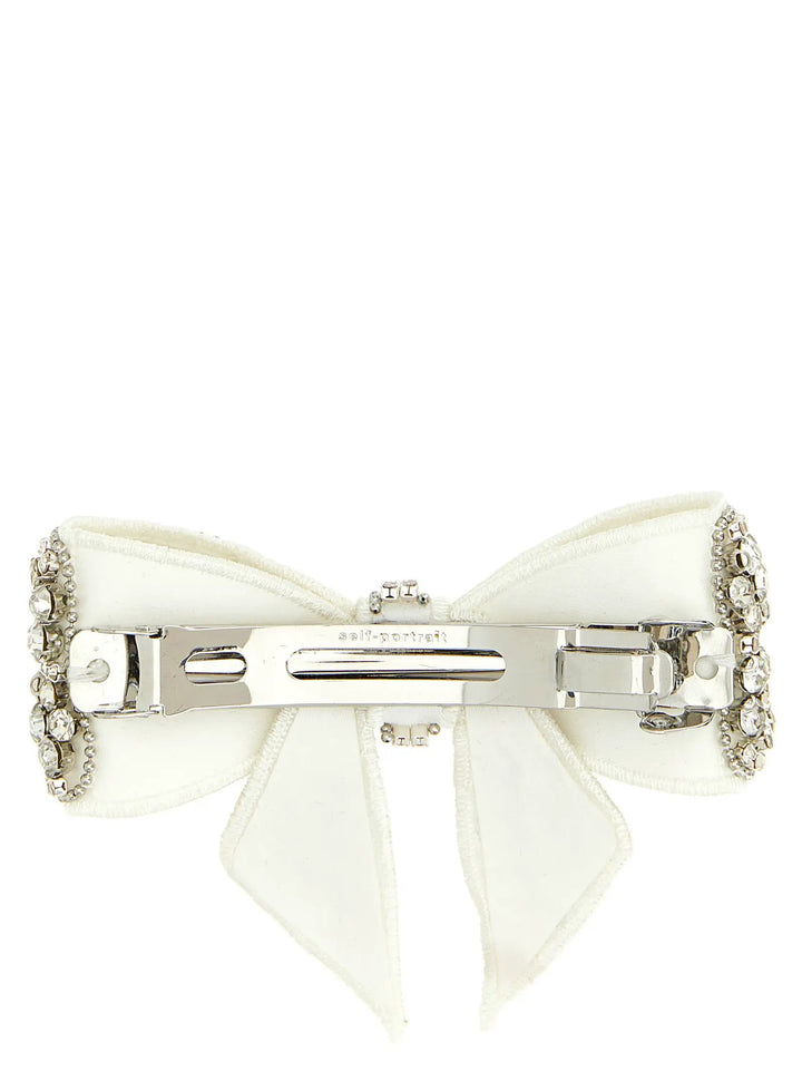 Self-Portrait White Polyester Hair Clip
