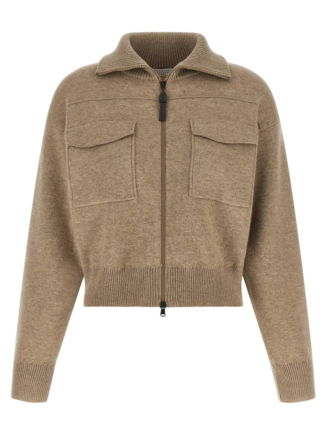 Brunello Cucinelli Beige Cashmere Cardigan