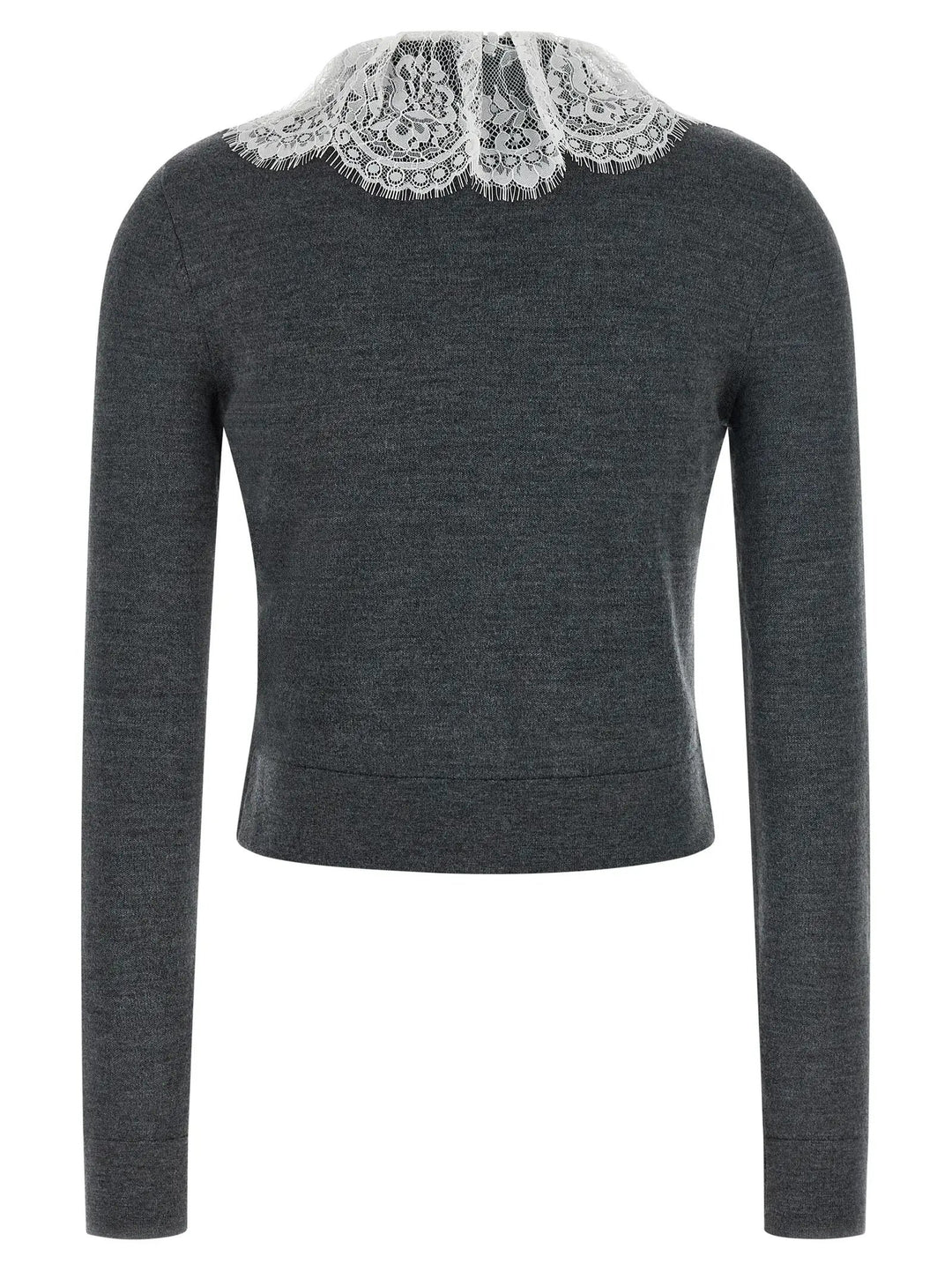 Self-Portrait Gray Wool Cardigan