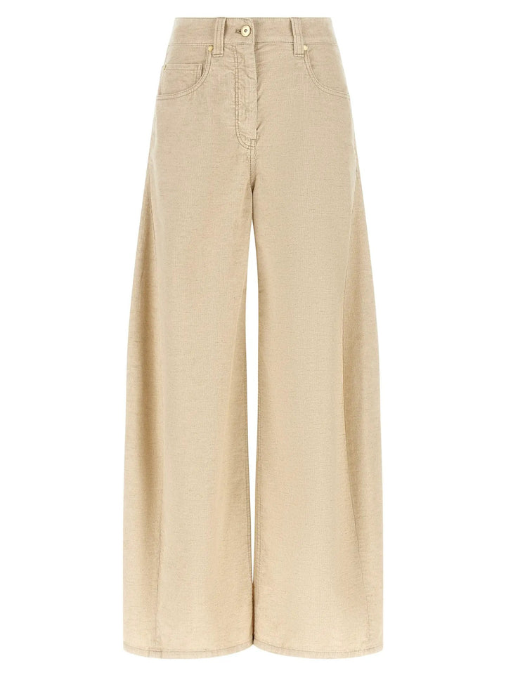 Brunello Cucinelli Beige Cotton Casual Pants