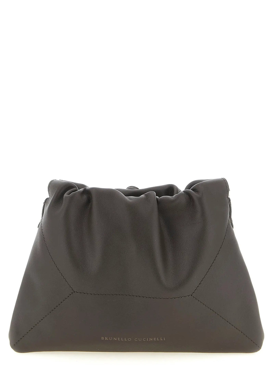 Brunello Cucinelli Brown Calfskin Clutch Bag