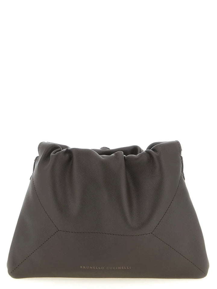 Brunello Cucinelli Brown Calfskin Clutch Bag