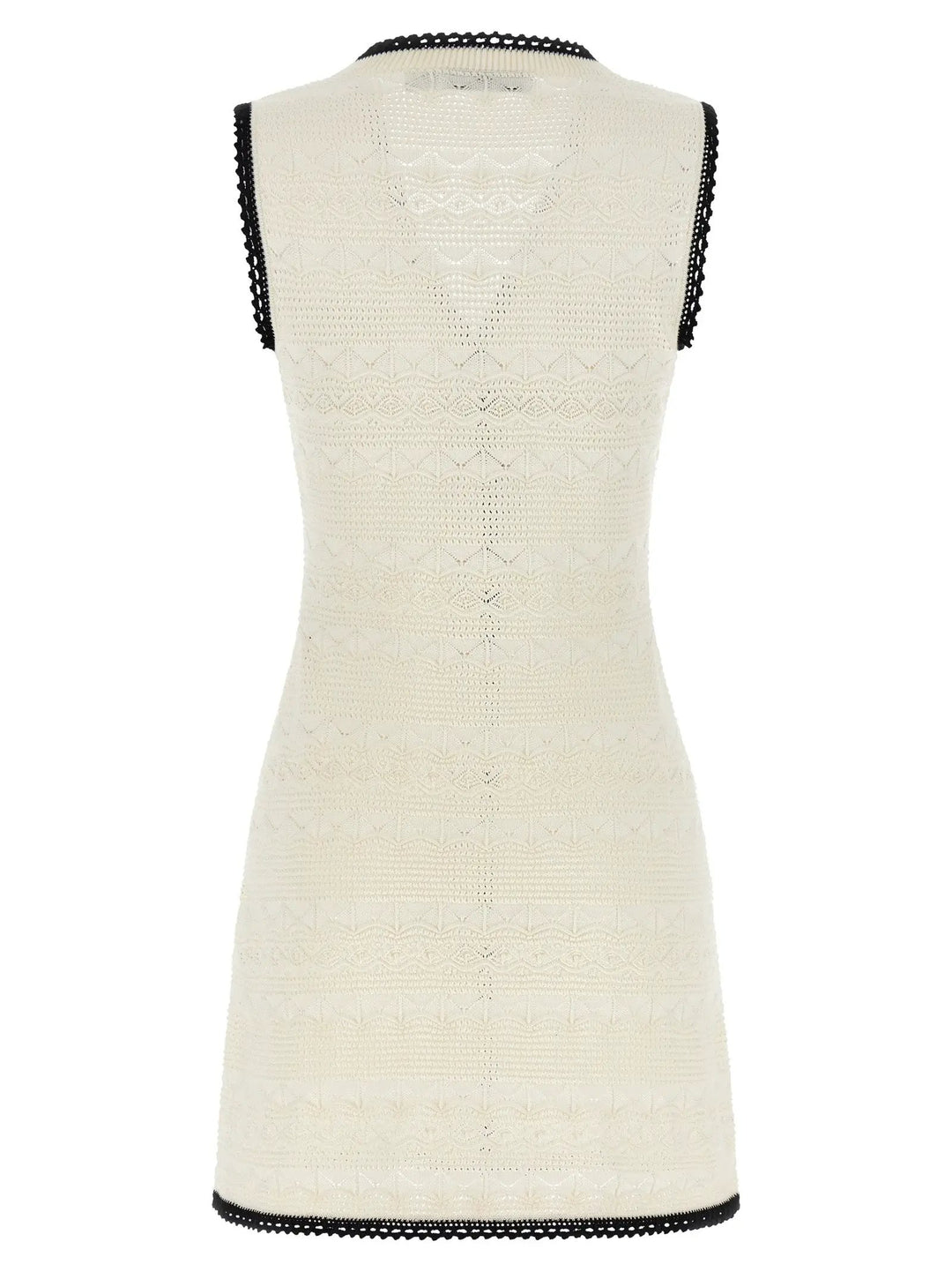 Self-Portrait Bicolor Cotton Short Dress