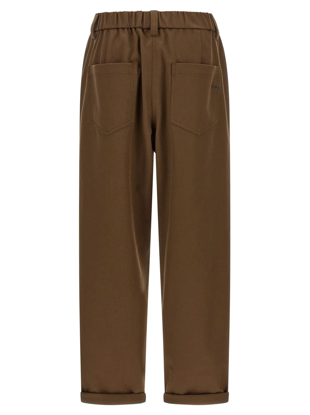 Brunello Cucinelli Brown Cotton Casual Pants