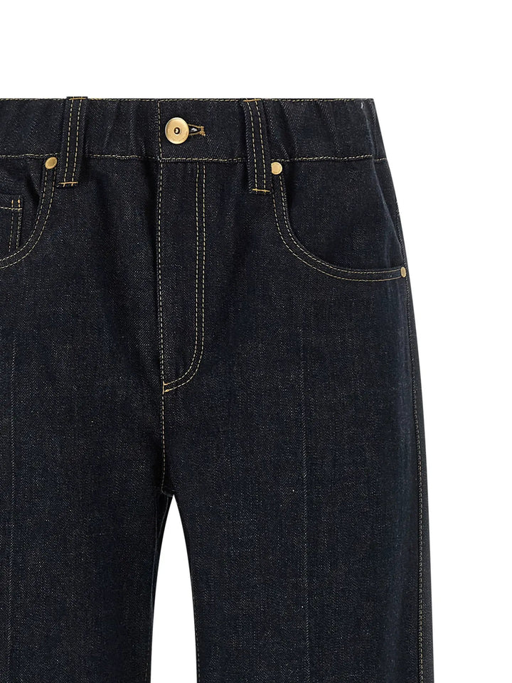 Brunello Cucinelli Blue Cotton Jeans Denim