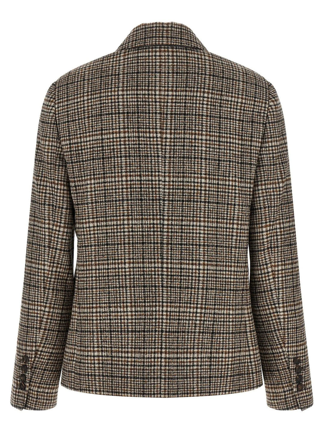 Brunello Cucinelli Beige Alpaca Leather Blazer