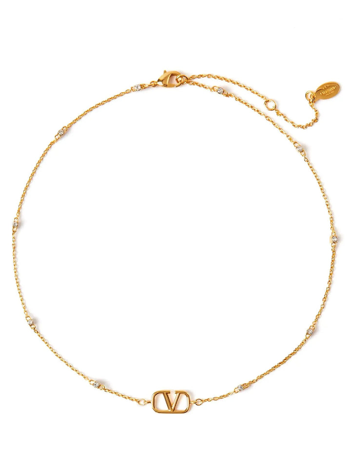 Valentino Garavani Sample Sale | Valentino Garavani Gold Brass Necklace - | Designer outlet