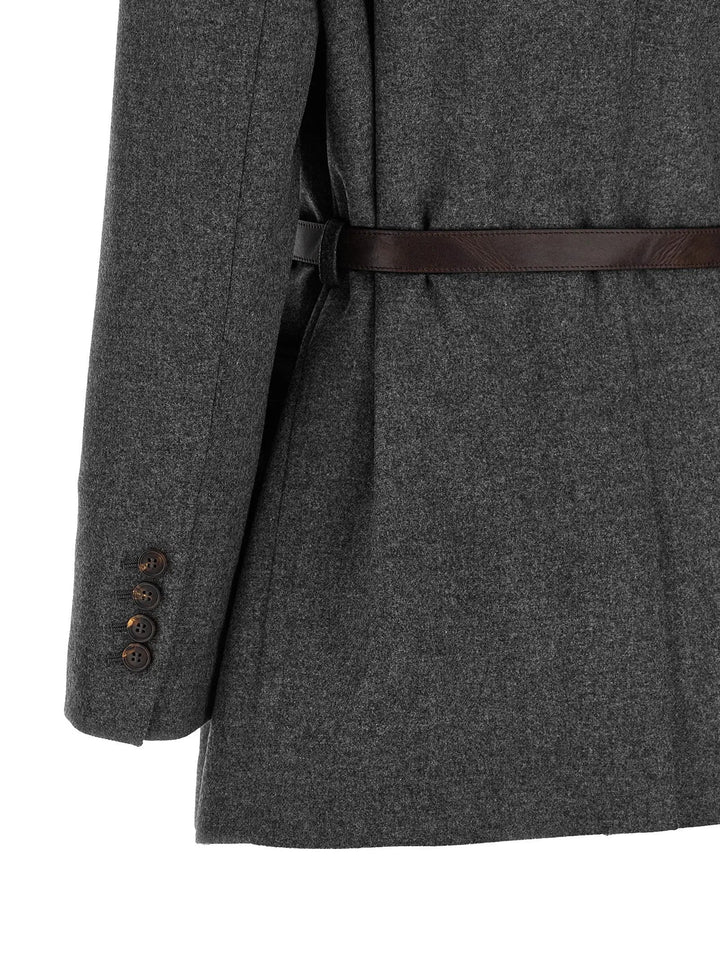 Brunello Cucinelli Gray Virgin Wool Blazer