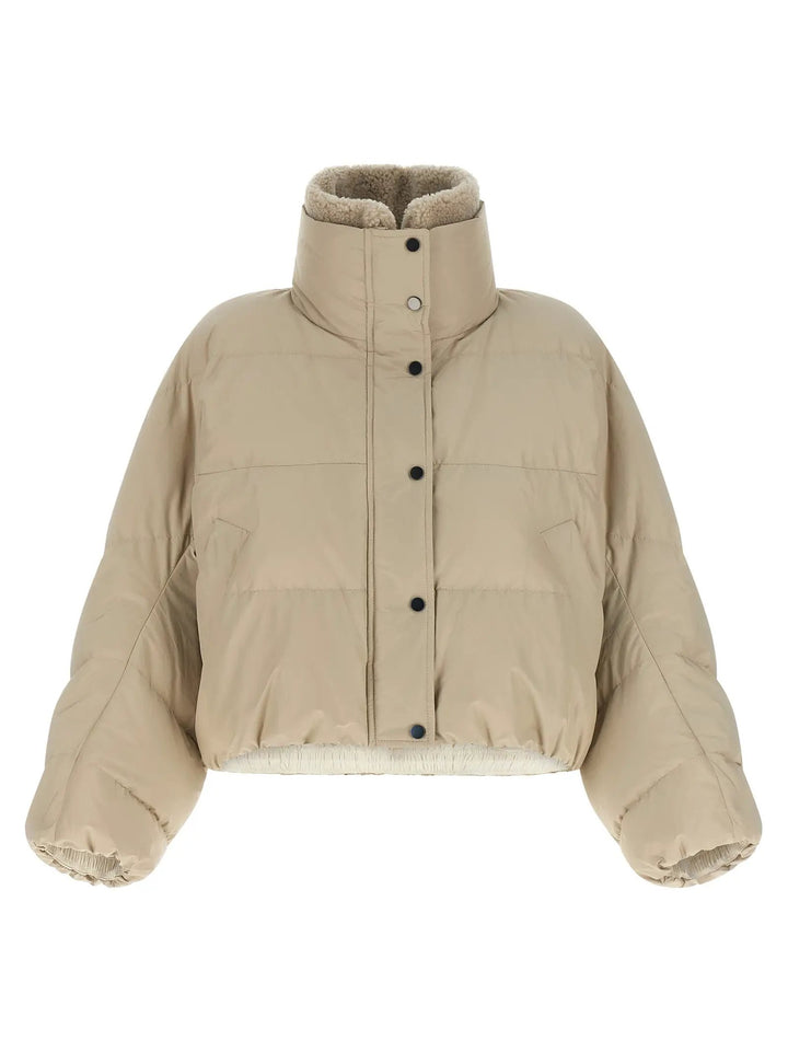 Brunello Cucinelli Beige Cotton Full-Length Jacket
