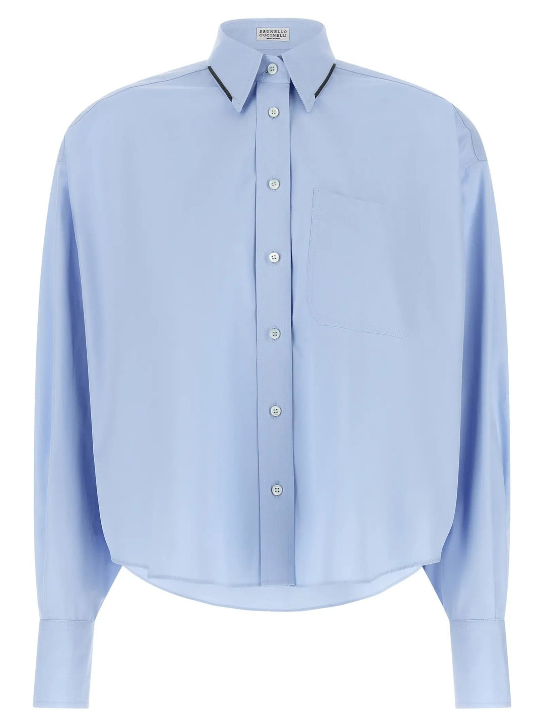 Brunello Cucinelli Blue Cotton Blouse
