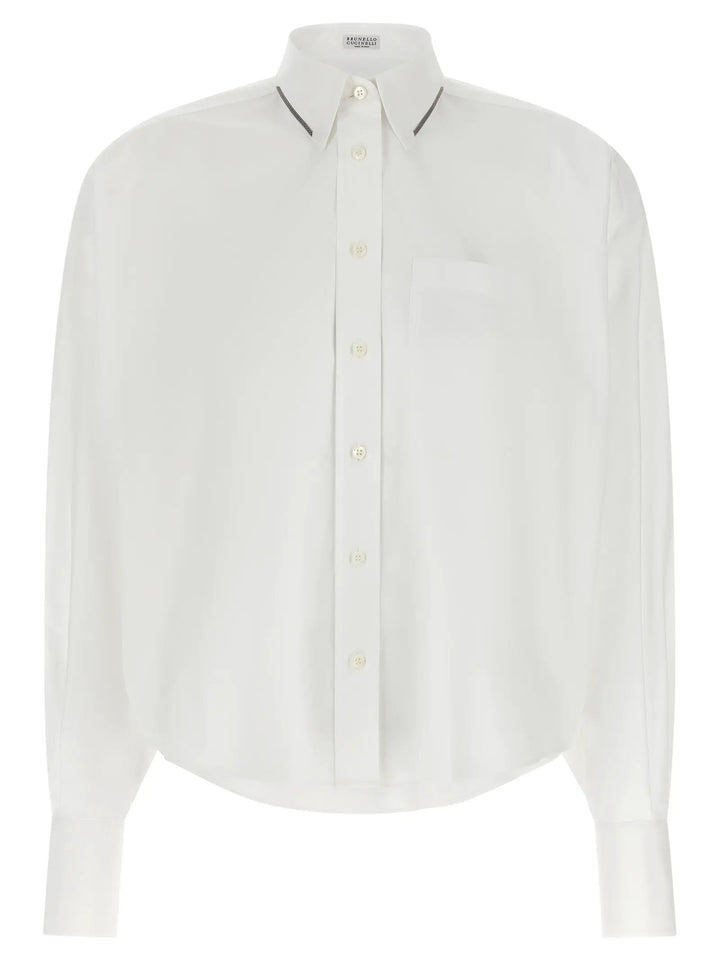 Brunello Cucinelli White Cotton Blouse