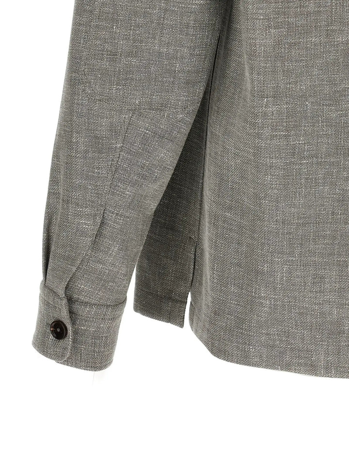 ZEGNA Beige Linen Blouse