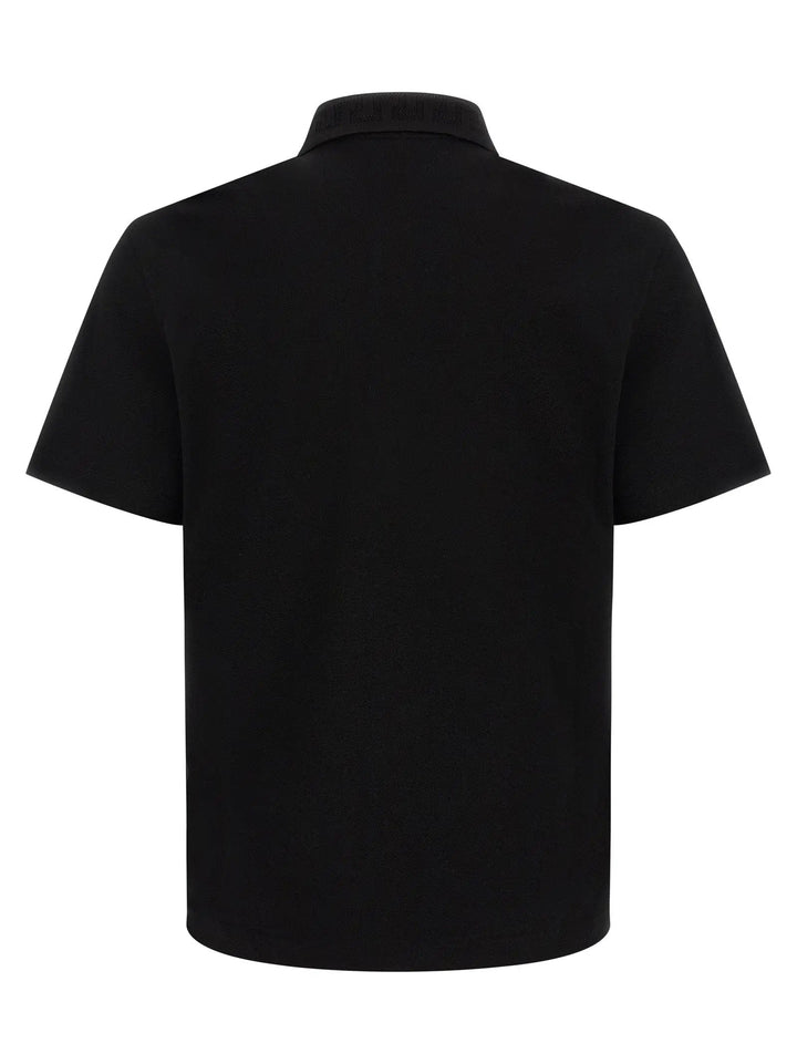 Versace Black Cotton Polo Shirt