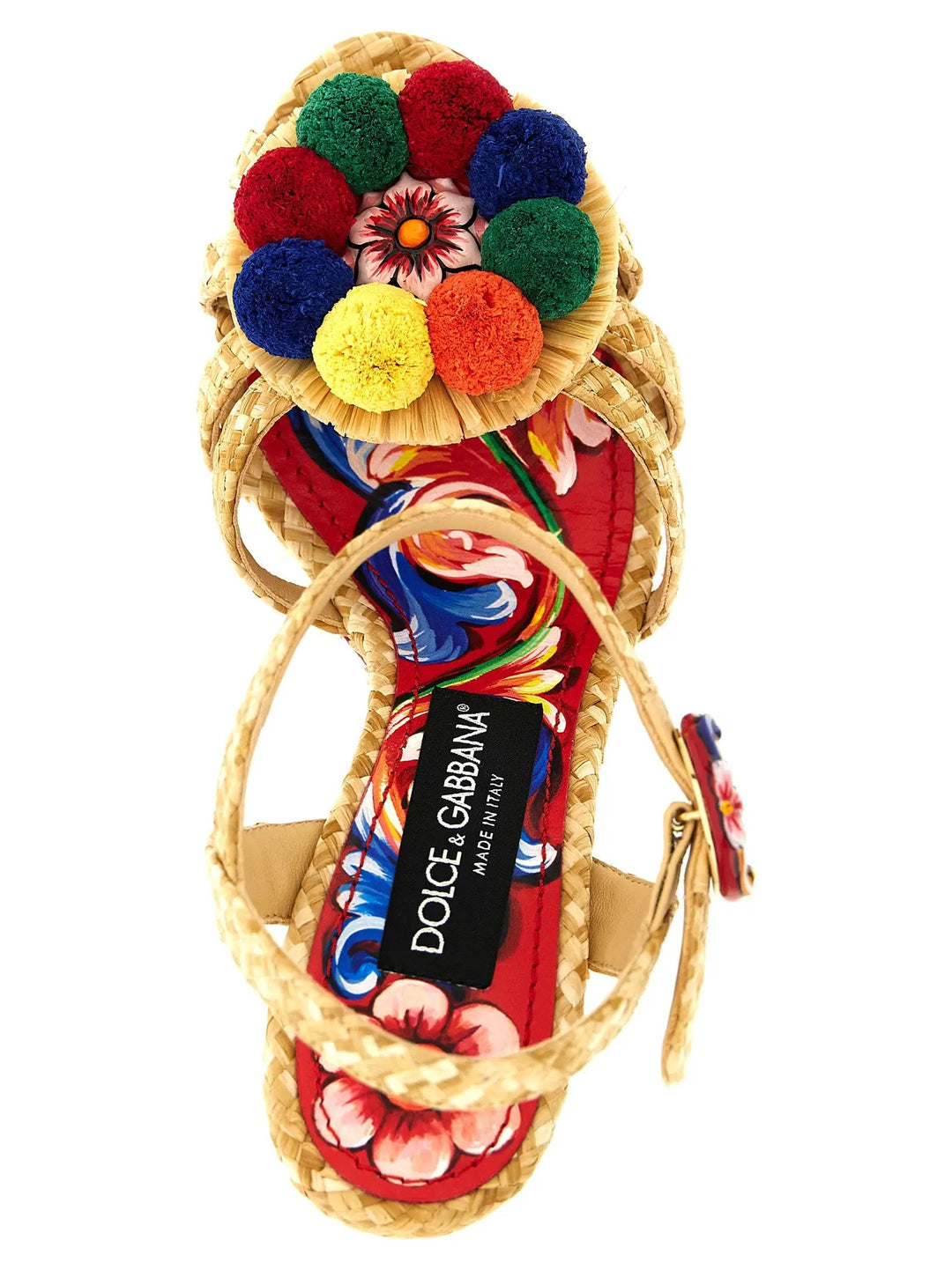 Dolce &amp; Gabbana Multicolor Viscose Stiletto Heel Sandals