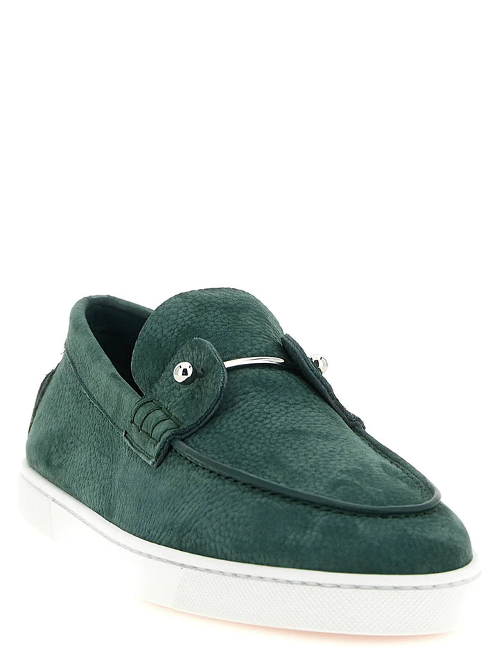 Christian Louboutin Bicolor Calfskin Slip-On Loafers
