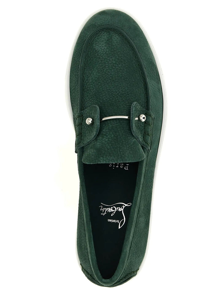 Christian Louboutin Bicolor Calfskin Slip-On Loafers