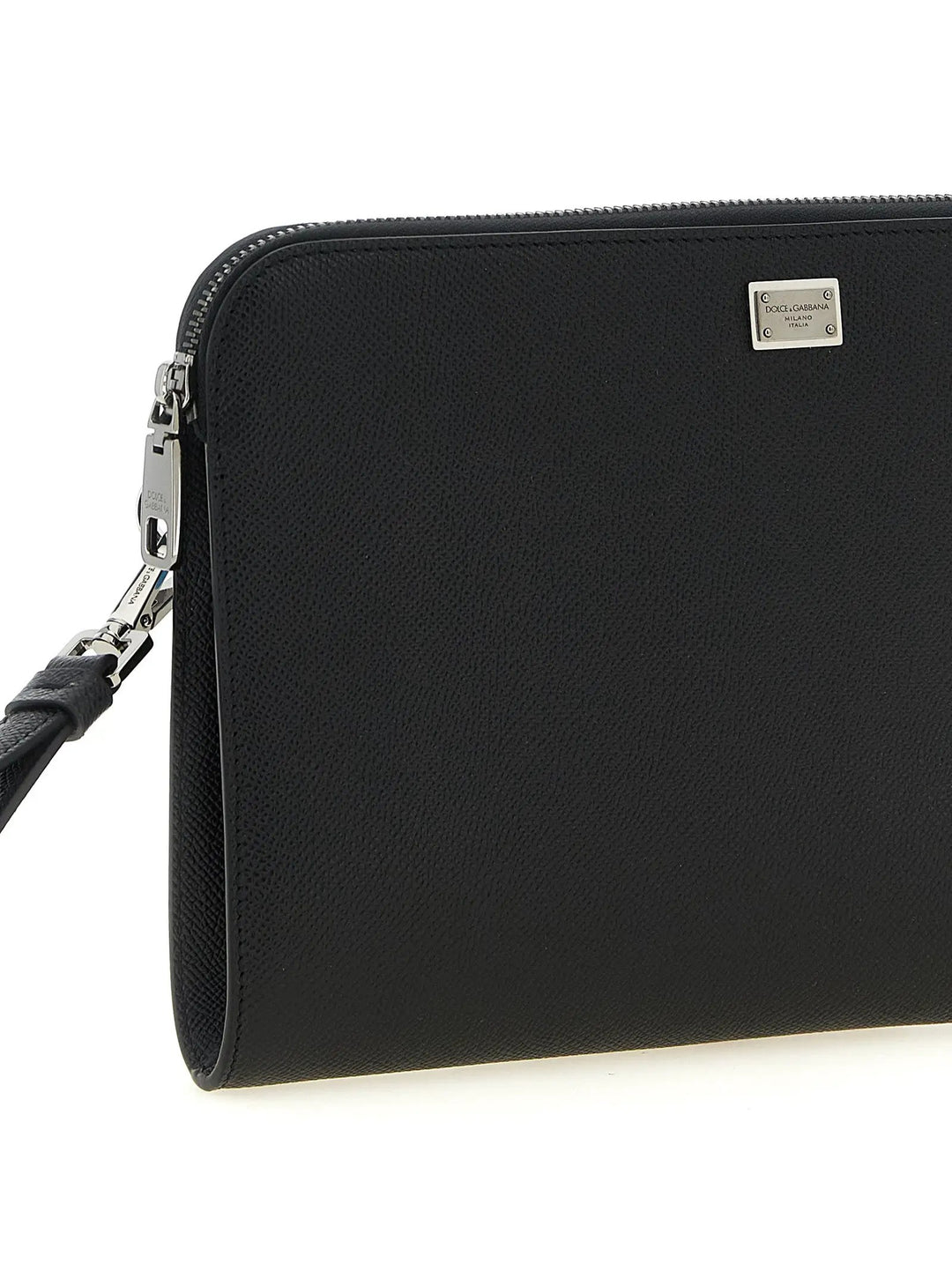 Dolce &amp; Gabbana Black Calfskin Clutch Bag
