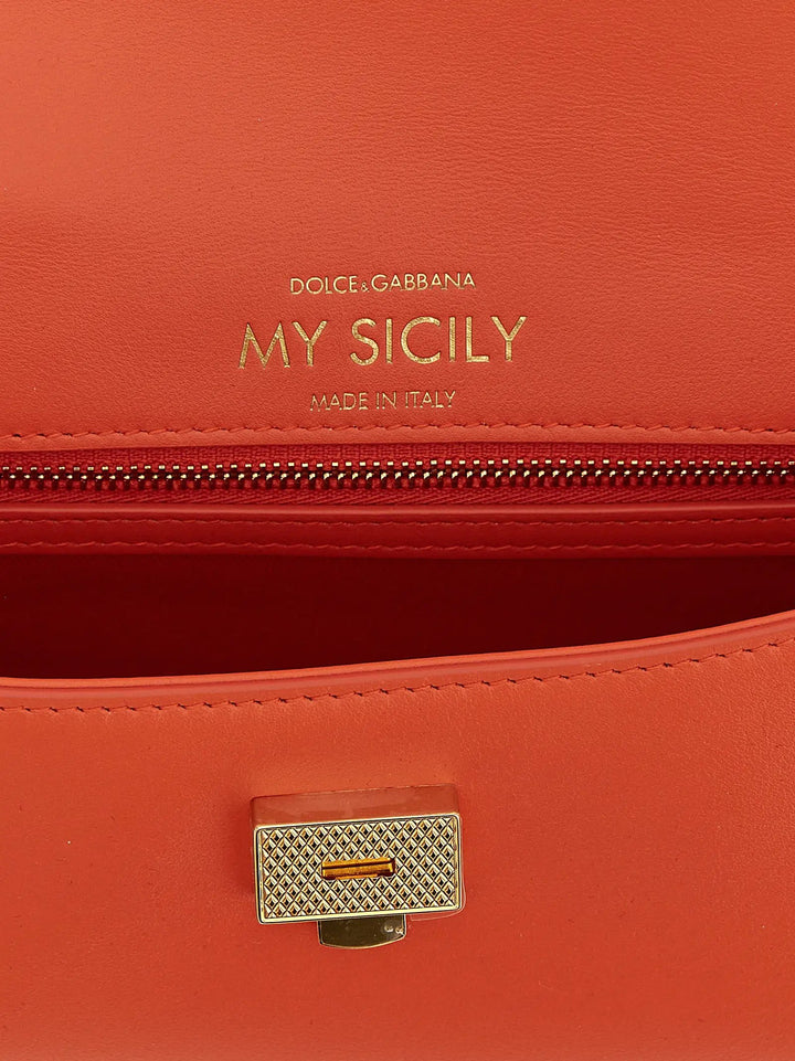 Dolce &amp; Gabbana Orange Calfskin Handbag