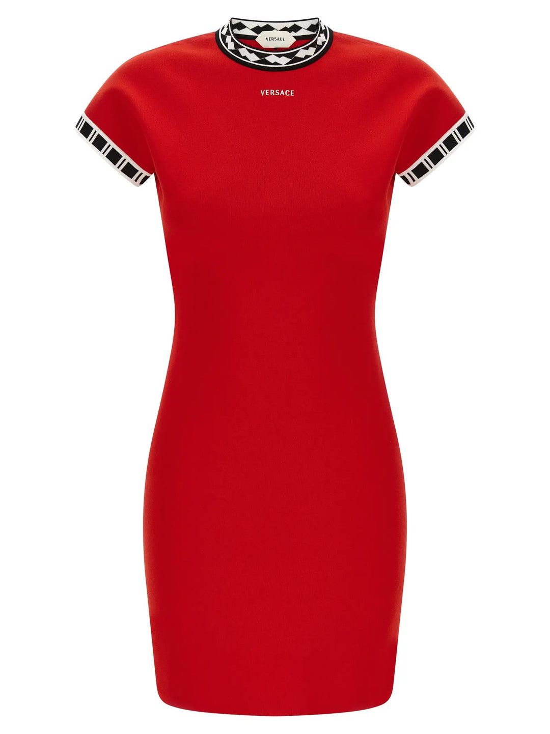 Versace Multicolor Cotton Short Dress
