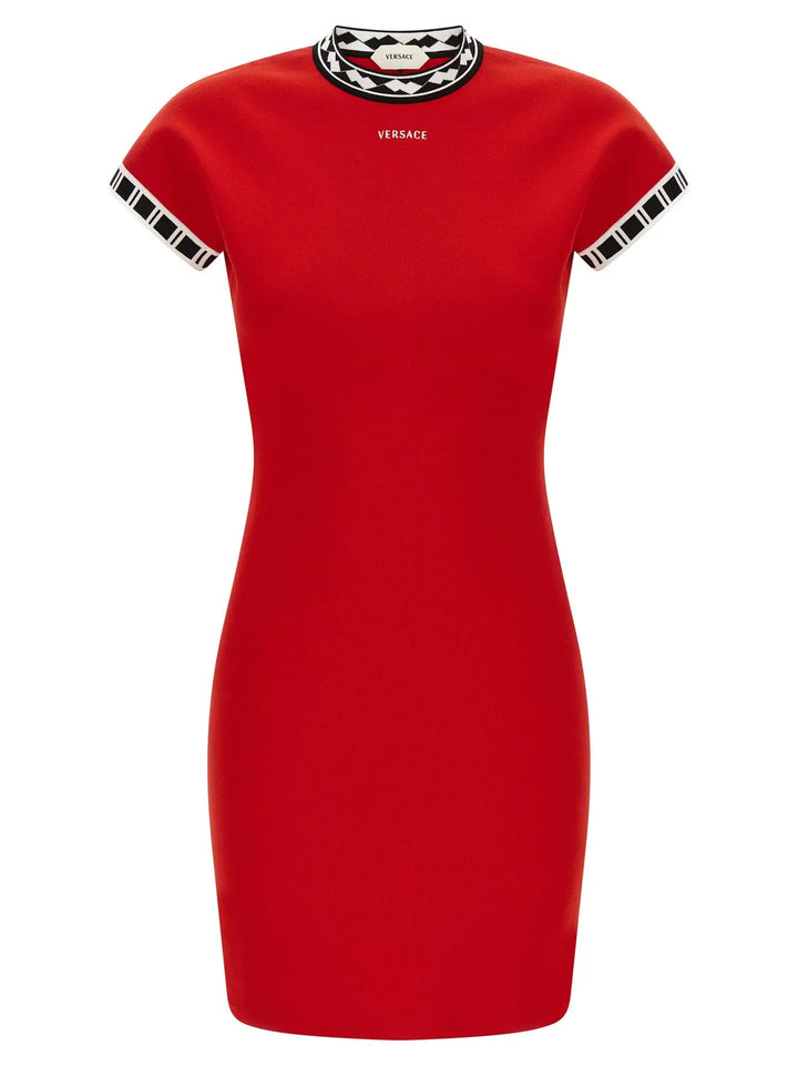 Versace Multicolor Cotton Short Dress