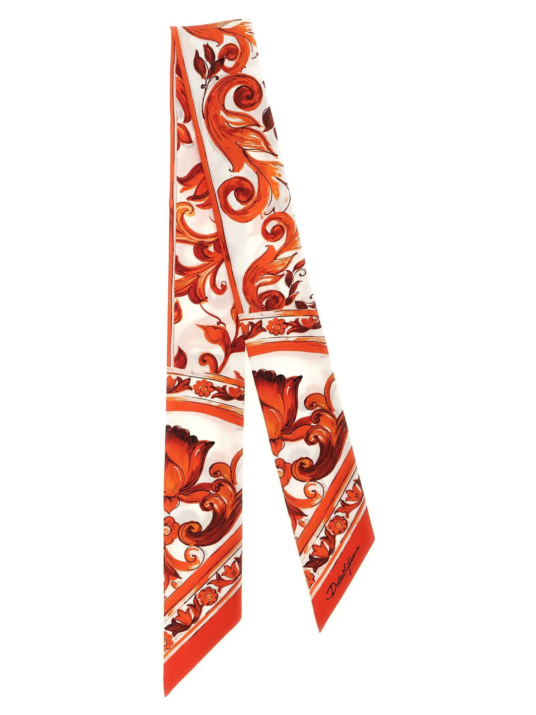 Dolce &amp; Gabbana Orange Silk Foulard