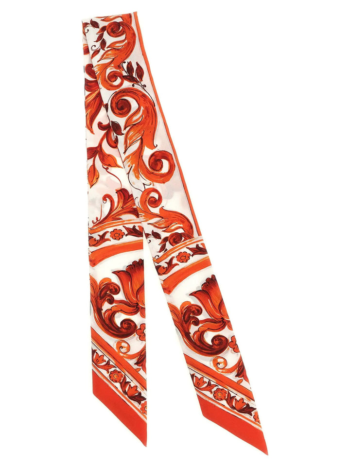 Dolce &amp; Gabbana Orange Silk Foulard
